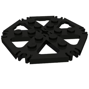 Technic Plate Rotor 6 Blade with Clip Ends Connected [aka Water Wheel] - Solid Studs