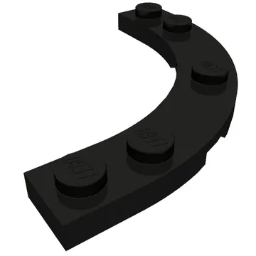 Plate Round Corner 5 x 5 with 4 x 4 Round Cutout