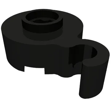 Hook Round 2 x 2 with Axle Hole, Bottom Stud Holder