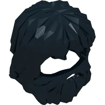 Hair with Beard and Mouth Hole