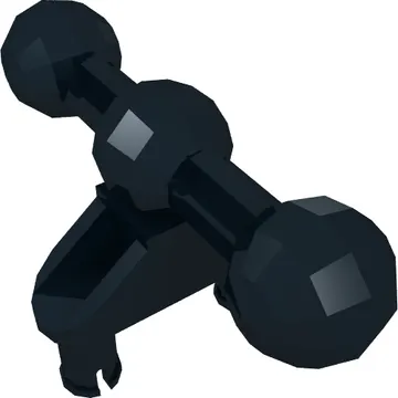 Large Figure Skeletal, Connector, Perpendicular, 3L with 2 Pins, 3 Ball Joints on Axle