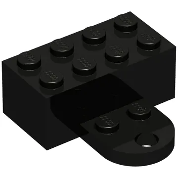 Brick Magnet 2 x 4 with Round Plate 2 x 2