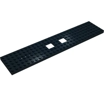 Vehicle Base, Train 6 x 28 with Two 2 x 2 Openings and 3 Round Holes Each End