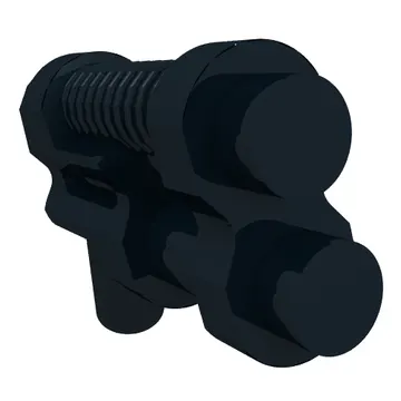 Weapon Gun / Pistol Two Barrel, 10 Ribs