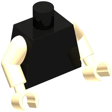 Torso, Light Nougat Arms and Hands [Plain]