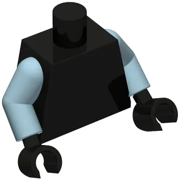 Torso, Sand Blue Arms, Black Hands [Plain]