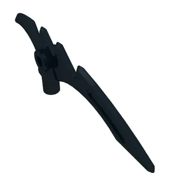 Weapon Scythe / Crescent Blade Serrated with Bar