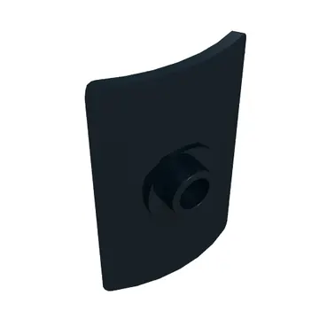 Shield Rectangular Curved with Stud