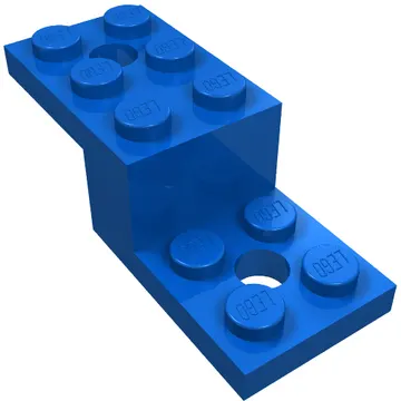 Bracket 5 x 2 x 1 1/3 with Holes, Pin Bottom