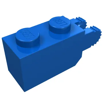 Hinge Brick 1 x 2 Locking with 2 Fingers Vertical End, 9 Teeth
