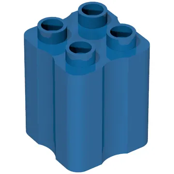 Duplo Brick 2 x 2 x 2 with Indented Sides (Tree Trunk)