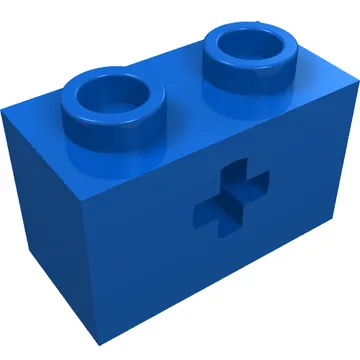 Technic Brick 1 x 2 with Axle Hole Type 1 [+ Opening] and Bottom Pin