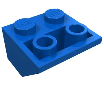 Brick Sloped Inverted 45° 2 x 2 [Ovoid Bottom Pin, Bar-sized Stud Holes]