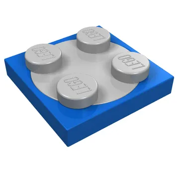 Turntable 2 x 2 Plate, Light Bluish Gray Top [Complete Assembly]