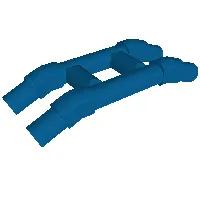 Bar, Parallel Angled with 2 Connecting Bars (Train Hinge)