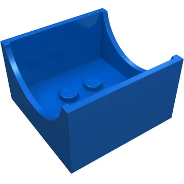 Box 4 x 4 x 2 Bottom with Semicircle Cut-out Ends