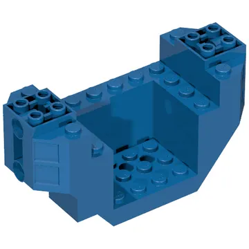 Wedge Brick Special 4 x 10 x 4 with 3 x 4 Recessed and Pin Holes- Plane Bottom