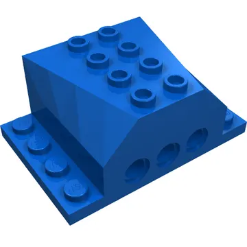Engine Block 4 x 6 x 2 with Wedged Center, Recessed Edges and Pin Holes