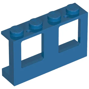 Window 1 x 4 x 2 Plane, Solid Studs