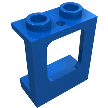 Window 1 x 2 x 2 Plane, Hollow Studs, Single Hole Top and Bottom for Glass