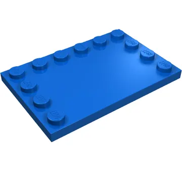 Plate Special 4 x 6 with Studs on 3 Edges