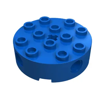 Brick Round 4 x 4 with 4 Side Pin Holes and Center Axle Hole