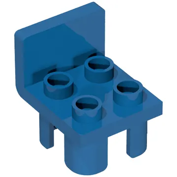 Duplo Chair with 4 Studs and Squared Back