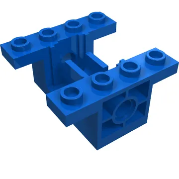 Gearbox 4 x 4 x 1 2/3 with 1 x 2 Cutouts, Pin Holes