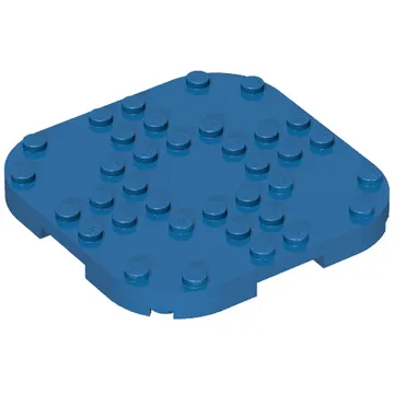 Plate Round Corners 8 x 8 x 2/3 Circle with Reduced Knobs