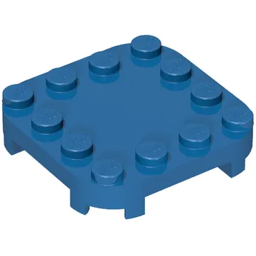 Plate Round Corners 4 x 4 x 2/3 Circle with Reduced Knobs