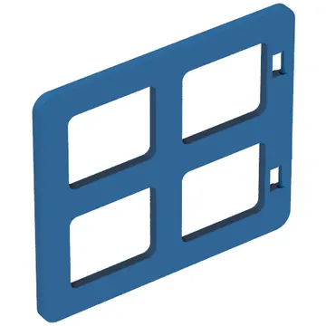 Duplo Door / Window with Four Equal Square Cornered Panes