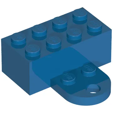Brick Magnet 2 x 4 with Round Plate 2 x 2