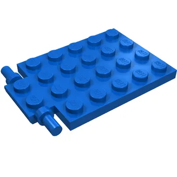 Plate Special 4 x 6 with Trap Door Hinge [Long Pins]