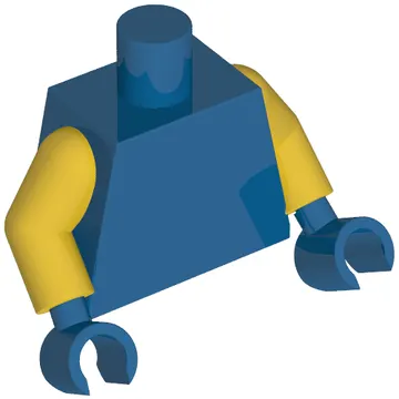 Torso, Yellow Arms, Blue Hands [Plain]