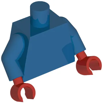 Torso, Blue Arms, Red Hands [Plain]