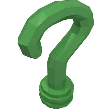 Equipment Cane Handle, Question Mark with Stud Holder (Riddler)