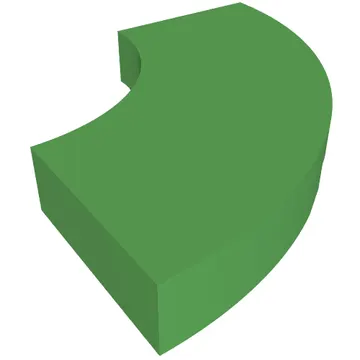 Tile 2 x 2 Curved, Macaroni