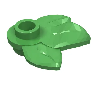 Plant, Plate 1 x 1 Round with 3 Leaves