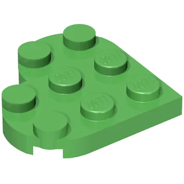 Plate Angled 3 x 3 with Heart Shape