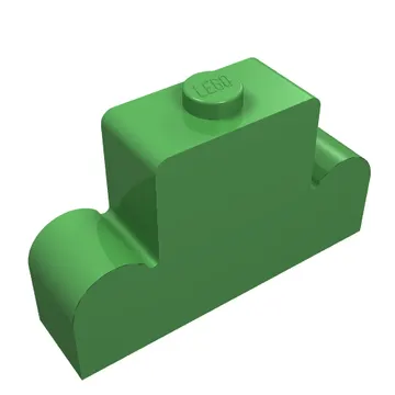 Brick Curved 1 x 4 x 2 Centre Stud Top