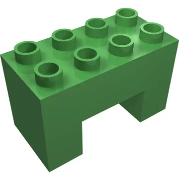 Duplo Brick 2 x 4 x 2 with 2 x 2 Square Arch