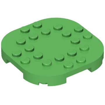 Plate Round Corners 6 x 6 x 2/3 Circle with Reduced Knobs