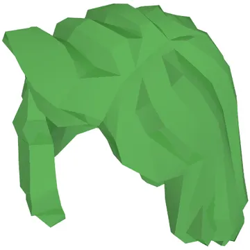 Hair Mid-Length with Part over Front of Right Shoulder