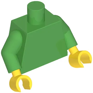 Torso, Bright Green Arms, Yellow Hands [Plain]