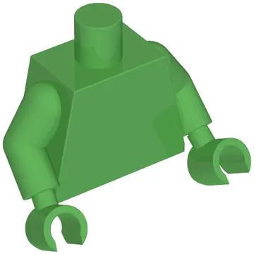 Torso, Bright Green Arms and Hands [Plain]