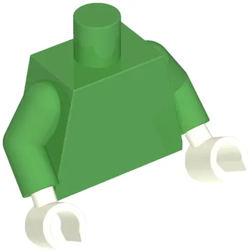 Torso, Bright Green Arms, White Hands [Plain]