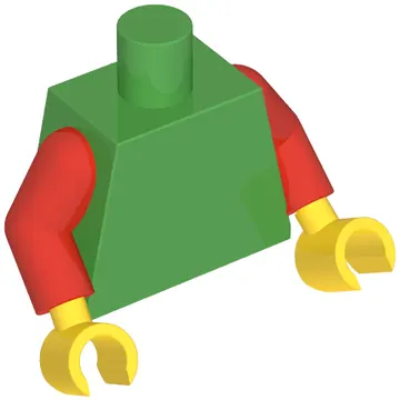 Torso, Red Arms, Yellow Hands [Plain]