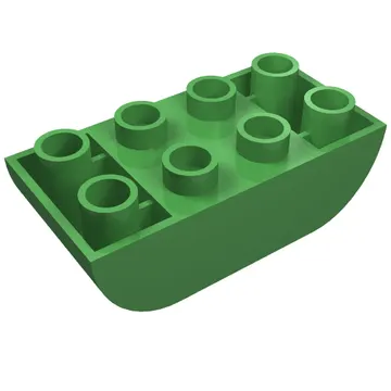 Duplo Brick 2 x 4 Curved Bottom