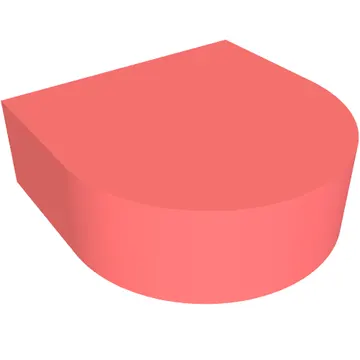 Tile Round 1 x 1 Half Circle
