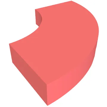Tile 2 x 2 Curved, Macaroni